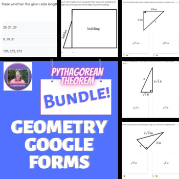 Preview of Geometry: Pythagorean Theorem ENTIRE UNIT Mini Formative Assessments