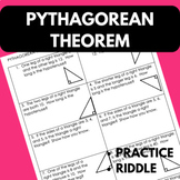 Geometry Pythagorean Theorem Practice and Puzzle