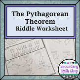 Right Triangles - Geometry Pythagorean Theorem Riddle Worksheet