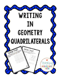 Geometry Quadrilaterals Show That... Writing Assignment