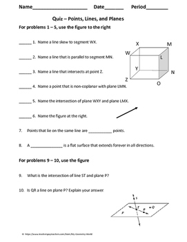 geometry basics points lines and planes