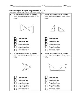 Sss, SAS, ASA, Aas Quiz - ProProfs Quiz