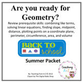 Geometry Readiness Summer Packet