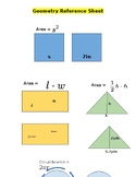 Geometry Reference Sheet