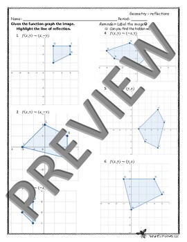 Preview of Geometry - Reflection & Translation worksheet(s)