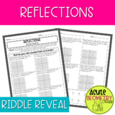 Geometry Reflections Worksheet - Self Checking Printable Riddle Activity