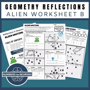 Preview of Geometry Transformation Practice Worksheet: Geometry Reflections for High School