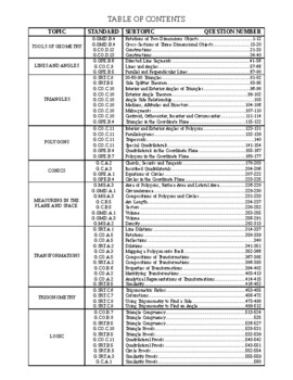 Preview of Geometry Regents Exam Questions by Subtopics (With Answers!)