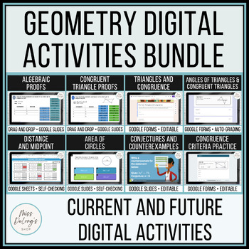 Preview of Geometry Digital Resources or Activities Growing Bundle