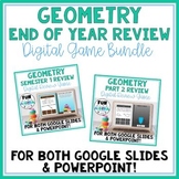 Geometry End of Year Review Digital Game Bundle (Google Sl