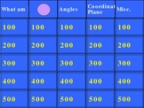Geometry Review Interactive Jeopardy Game