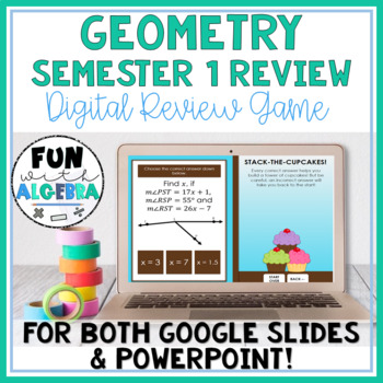 Preview of Geometry Review (Semester 1) DIGITAL Game