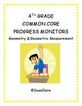 Preview of SBAC PREP: 4th Grade Progress Monitors Geometry and Geometric Measurement