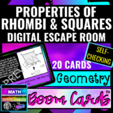 Geometry Rhombi & Squares Escape Room using DIGITAL SELF C