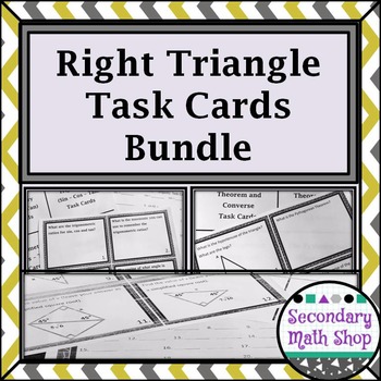 Preview of Right Triangle Concepts Task Card BUNDLE!!!