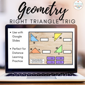 Preview of Geometry Right Triangle Trig Digital Resource Distance Learning