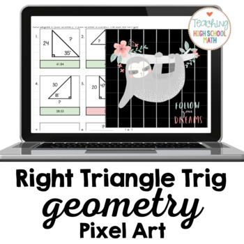 Preview of Geometry Right Triangle Trig Pixel Art