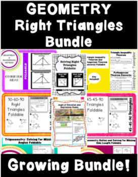 Preview of Geometry Right Triangles Bundle (Growing)