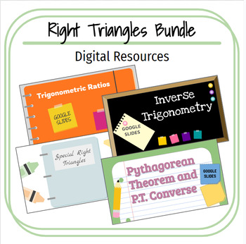 Preview of Geometry | Right Triangles Bundle - Google Slides