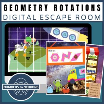 Preview of Geometry Rotations Activity Escape Room