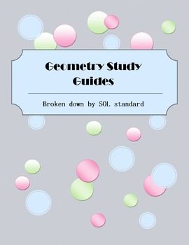 Preview of Geometry SOL Review Study Guides and Multiple Choice by Standard