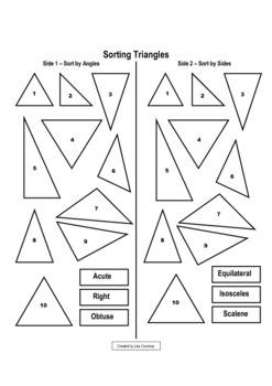 Preview of Geometry - SORTING / CLASSIFYING TRIANGLES