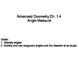 Geometry SS 1.4 - Angle Measure