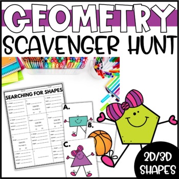 Preview of Geometry Scavenger Hunt Task Cards