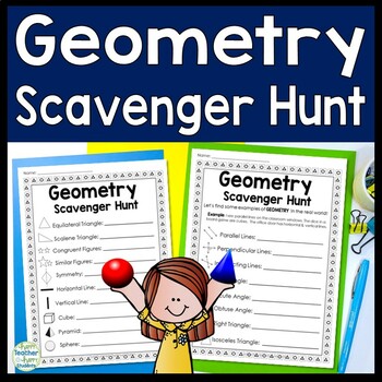 Preview of Geometry Scavenger Hunt: A Fun Geometry Activity | Write the Room Geometry