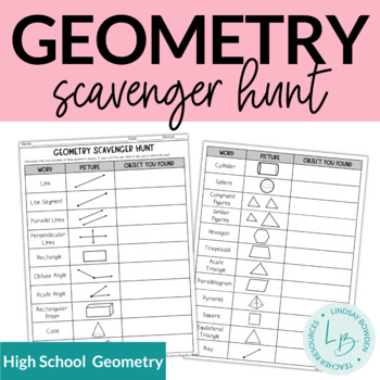 Preview of Geometry Scavenger Hunt: First Day of School Activity!