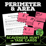 Perimeter and Area Scavenger Hunt or Task Cards