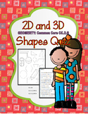Geometry Second Grade 2D 3D Shapes Quiz