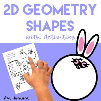 Preview of 2D Shapes Worksheet with Activities | Spring  Easter