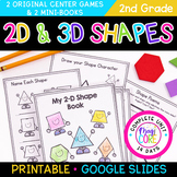 Geometry 2D & 3D Shapes 2nd Grade 2.GA.1 Worksheets Activi
