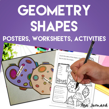 Preview of 2D Shapes | Worksheets | Moon Shapes | Activities |  Craft