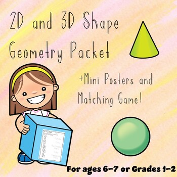 Preview of Geometry Shapes Worksheet Packet - Reproducibles in Color & Black and White