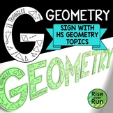 Geometry Sign for High School Math Classroom Decoration