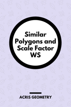 Preview of Geometry - Similar Polygons and Scale Factor WS (key included)