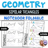 Geometry - Similar Triangles AA SSS and SAS Similarity Foldable