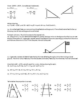 lesson 5 homework practice similar triangles and indirect measurement