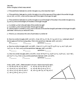lesson 5 problem solving practice similar triangles and indirect measurement answers