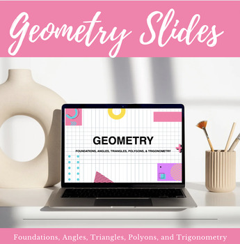 Preview of Geometry Slides | Foundations, Angles, Triangles, Polygons, Trigonometry