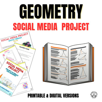 Preview of Geometry Social Media & Gallery Walk Project with Templates & Digital Resources