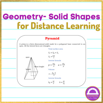 Preview of Geometry Solid Shapes