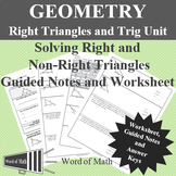 Geometry - Solving Right/Non-Right Triangles with Trig Gui