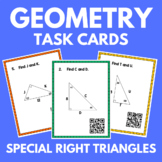 Geometry Special Right Triangles Task Cards with QR Codes
