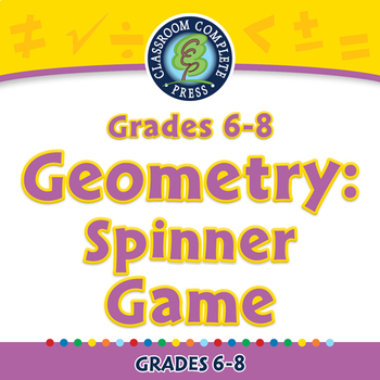 Preview of Geometry: Spinner Game - MAC Gr. 6-8