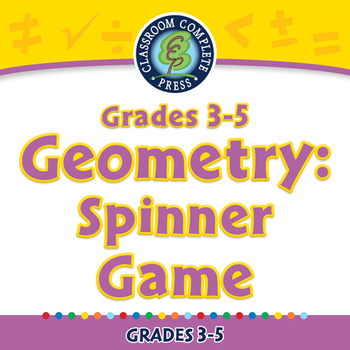 Preview of Geometry: Spinner Game - NOTEBOOK Gr. 3-5