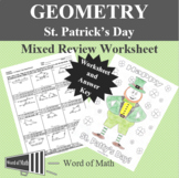 Geometry - St. Patrick's Day Mixed Review Worksheet