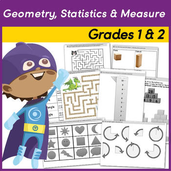 Preview of Geometry, Statistics and Measure Activities and Templates for Grades 1 and 2